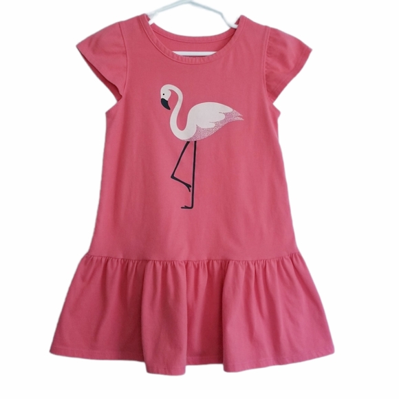 3/$25 Flip Flop Girls Flamingo Print Dress - Picture 1 of 6